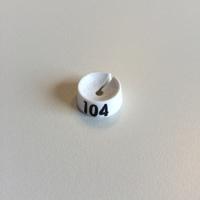 MB wit/zwart 104 voor op kledinghanger