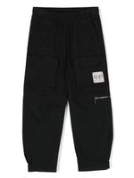 Nº21 Kids pantalon cargo en coton à patch logo - Noir