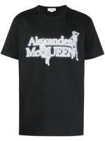 Alexander McQueen t-shirt à logo imprimé en coton - Noir - thumbnail