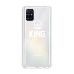 King zwart: Galaxy A51 4G Transparant Hoesje
