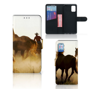 Samsung Galaxy A31 Telefoonhoesje met Pasjes Design Cowboy