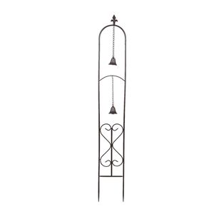 Clayre & Eef Klimplantenrek 20x7x140 cm Bruin Metaal Rechthoek Plantensteun Bruin Plantensteun