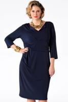 Yoek Dress pleated waist | Blauw | Maat XXL