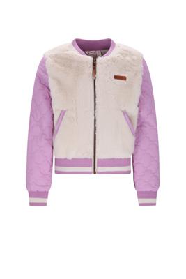 NoNo winter stepped jas meisjes - paars - Doris - bont