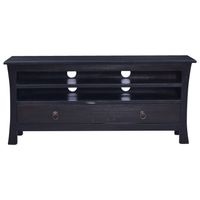 The Living Store Mahoniehouten TV-meubel - 100 x 30 x 45 cm - met lade en schappen