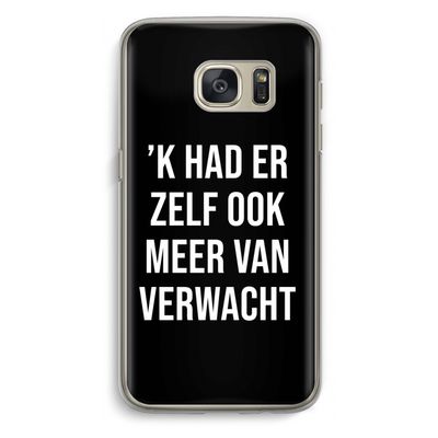 Meer verwacht - Zwart: Samsung Galaxy S7 Transparant Hoesje
