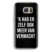 Meer verwacht - Zwart: Samsung Galaxy S7 Transparant Hoesje Meer verwacht - Zwart: Samsung Galaxy S7 Transparant Hoesje