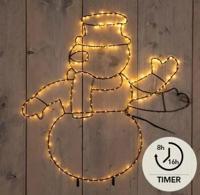 Sneeuwman zwaaiend 250led h60x50 cm classic warm Anna's Collection - Annas collection