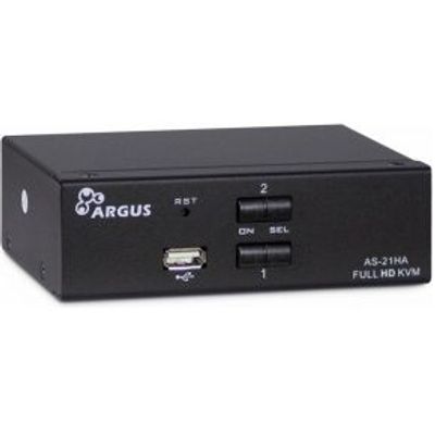 Inter-Tech AS-21HA HDMI KVM-switch Zwart