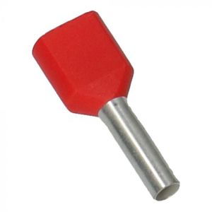 Twin Adereindhulzen 2x1 mm2 Rood 500 stuks