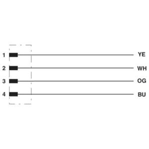 Phoenix Contact 1416744 Sensor/actuator aansluitkabel Aantal polen: 4 10.00 m 1 stuk(s)