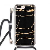 Gouden marmer: iPhone 8 Plus Transparant Hoesje met koord