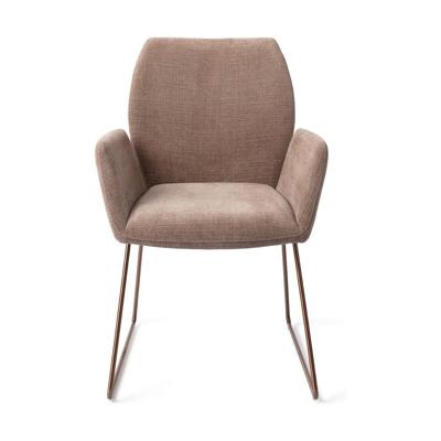 Jesper Home Misaki eetkamerstoel Mocha Mist slide rose