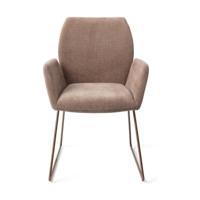 Jesper Home Misaki eetkamerstoel Mocha Mist slide rose