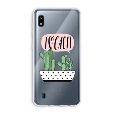 I love cacti: Samsung Galaxy A10 Transparant Hoesje