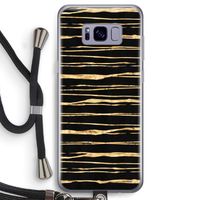 Gouden strepen: Samsung Galaxy S8 Transparant Hoesje met koord