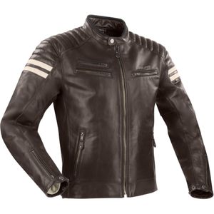 SEGURA Funky, Leren motorjas, Bruin-Beige