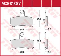 TRW Remblokken, en remschoenen voor de moto, MCB813SV Sinter street
