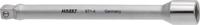 HAZET Verlengstuk · scharnierbaar 871-4 · 1/4 inch (6,3 mm) vierkant hol · 1/4 inch (6,3 mm) vierkant massief · Lengte: 101,5 mm