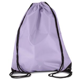 2x stuks sport gymtas/draagtas lila paars met rijgkoord 34 x 44 cm van polyester