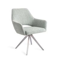 Jesper Home Eetkamerstoel 'Yanai' Turn Steel, Draaibaar, kleur Soft Sage