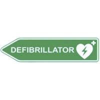 MEDX5 AED-Z-SCHILD-L AED-bord Buiten