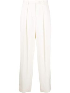 Brunello Cucinelli pantalon de tailleur à taille haute - Blanc