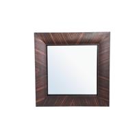 Gezzy Bruine Houten Spiegel Krul Frame Vierkant