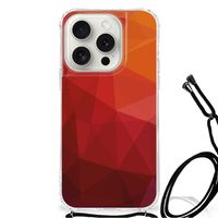 Shockproof Case voor iPhone 15 Pro Polygon Red