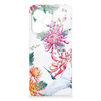 Xiaomi Redmi Note 13 Pro Plus | TPU Hoesje | Bird Flowers Xiaomi Redmi Note 13 Pro Plus | TPU Hoesje | Bird Flowers