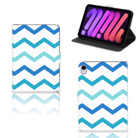 iPad Mini 6 (2021) Tablet Hoes Zigzag Blauw - thumbnail