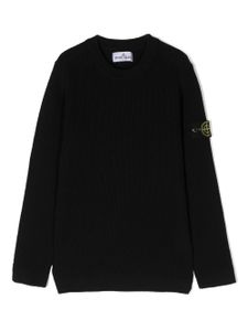 Stone Island Junior pull à motif Compass - Noir