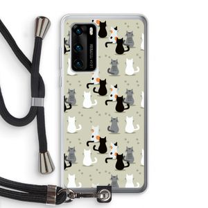 Katten: Huawei P40 Transparant Hoesje met koord