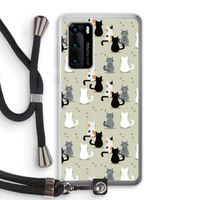 Katten: Huawei P40 Transparant Hoesje met koord