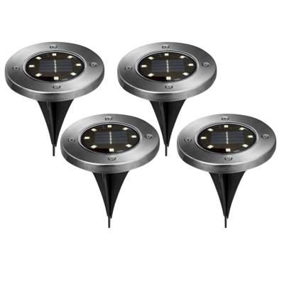 Cepewa Buiten prik spot - 4x - solar verlichting - tuinpad/plant verlichting - LED - 12 cm