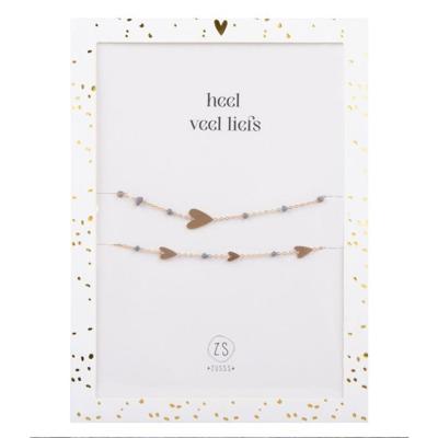 Zusss Vriendschapsarmbandje Zand/goud