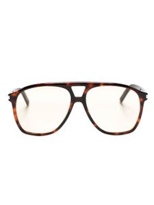 Saint Laurent Eyewear lunettes de soleil à monture oversize - Marron