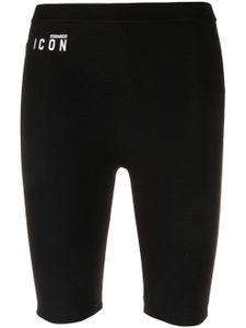 DSQUARED2 Icon cut-out cotton shorts - Noir