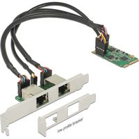 Mini PCIe I/O PCIe full size 2 x Gigabit LAN Netwerkadapter - thumbnail