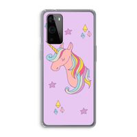 Roze eenhoorn: OnePlus 9 Pro Transparant Hoesje