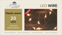 Batterijverlichting koperdraad 20 classic LED s - Annas collection
