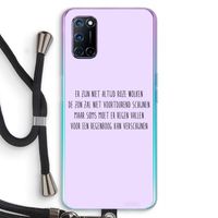 Regenboog: Oppo A52 Transparant Hoesje met koord