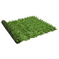 VidaXL Balkonscherm met groene bladeren 300x150 cm