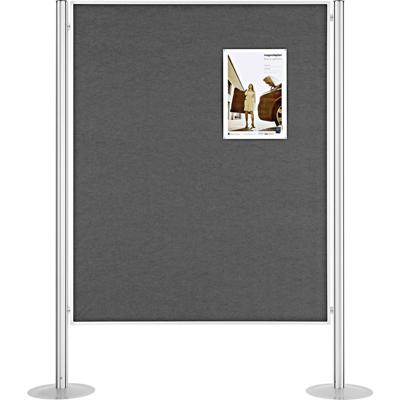magnetoplan Presentatiewand SET 1 (b x h) 1345 mm x 1800 mm Vilt Grijs Tweezijdig te gebruiken, Prikbord 1101001