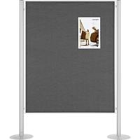 magnetoplan Presentatiewand SET 1 (b x h) 1345 mm x 1800 mm Vilt Grijs Tweezijdig te gebruiken, Prikbord 1101001 magnetoplan Presentatiewand SET 1 (b x h) 1345 mm x 1800 mm Vilt Grijs Tweezijdig te gebruiken, Prikbord 1101001