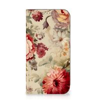 Smart Cover voor iPhone 15 Bloemen - thumbnail