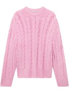 Stella McCartney pull en maille torsadée à manches longues - Rose