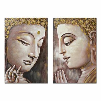 Schilderij DKD Home Decor Boeddha 80 x 3 x 120 cm Orientaals (2 Stuks)