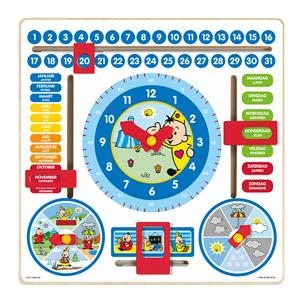Bambolino Toys houten kalenderklok