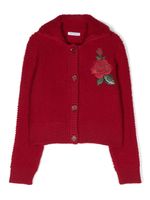 Dolce & Gabbana Kids cardigan à broderies - Rouge